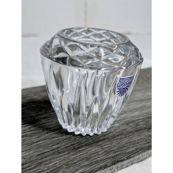 Set Princess House HIGHLIGHTS #872 Lead Crystal 3.25" Votive Candle Holder Vase - Picture 6 of 10